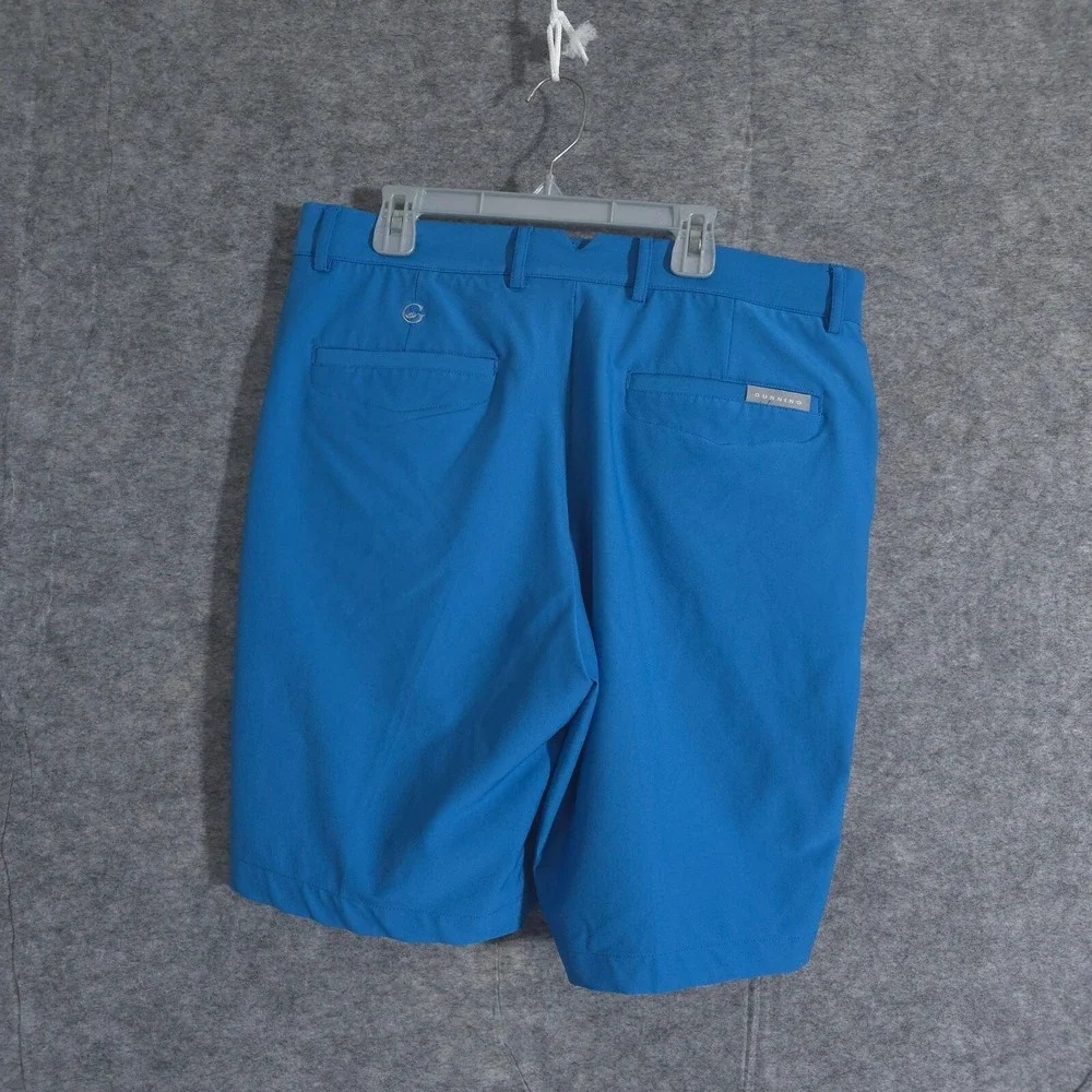 Dunning‎ Golf Shorts Men's 32 Blue Chino Casual Solid Performance Preppy Sports